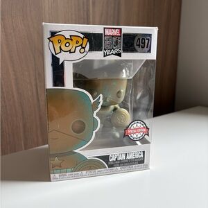 Funko Pop Bronze Captain America Figure - # 497